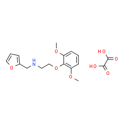 ChemSpider 2D Image | 2-(2,6-Dimethoxyphenoxy)-N-(2-furylmethyl)ethanamine ethanedioate (1:1) | C17H21NO8