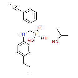 ChemSpider 2D Image | {(3-Cyanophenyl)[(4-propylphenyl)amino]methyl}phosphonic acid - 2-propanol (1:1) | C20H27N2O4P