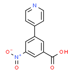 ChemSpider 2D Image | 3-Nitro-5-(4-pyridinyl)benzoic acid | C12H8N2O4