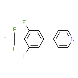 ChemSpider 2D Image | 4-[3,5-Difluoro-4-(trifluoromethyl)phenyl]pyridine | C12H6F5N