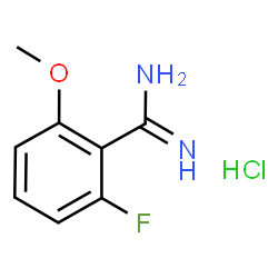 ChemSpider 2D Image | 2-Fluoro-6-methoxybenzenecarboximidamide hydrochloride (1:1) | C8H10ClFN2O