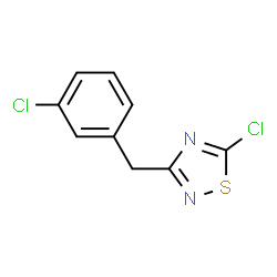 ChemSpider 2D Image | 5-Chloro-3-(3-chlorobenzyl)-1,2,4-thiadiazole | C9H6Cl2N2S