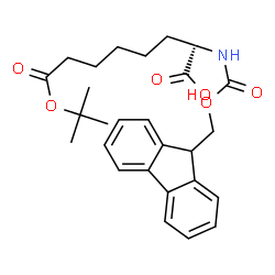 ChemSpider 2D Image | (2S)-8-tert-Butoxy-2-{[(9H-fluoren-9-ylmethoxy)carbonyl]amino}-8-oxooctanoic acid | C27H33NO6