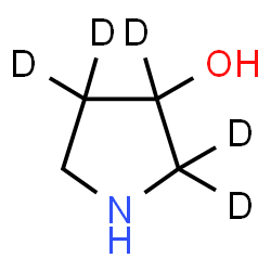 ChemSpider 2D Image | 3-(2,2,3,4,4-~2~H_5_)Pyrrolidinol | C4H4D5NO