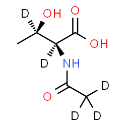 ChemSpider 2D Image | N-(~2~H_3_)Ethanoyl-L-(2,3-~2~H_2_)threonine | C6H6D5NO4