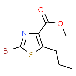 ChemSpider 2D Image | Methyl 2-bromo-5-propyl-4-thiazolecarboxylate | C8H10BrNO2S