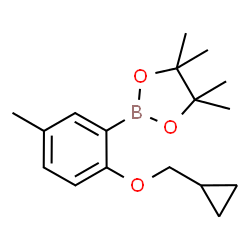 ChemSpider 2D Image | 2-[2-(Cyclopropylmethoxy)-5-methylphenyl]-4,4,5,5-tetramethyl-1,3,2-dioxaborolane | C17H25BO3