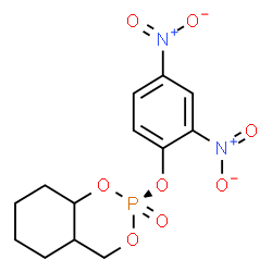 ChemSpider 2D Image | (2S)-2-(2,4-Dinitrophenoxy)hexahydro-4H-1,3,2-benzodioxaphosphinine 2-oxide | C13H15N2O8P