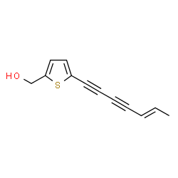 ChemSpider 2D Image | {5-[(5E)-5-Heptene-1,3-diyn-1-yl]-2-thienyl}methanol | C12H10OS