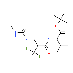 ChemSpider 2D Image | tert-butyl 2-[[2-[(ethylcarbamoylamino)methyl]-3,3,3-trifluoro-propanoyl]amino]-3-methyl-butanoate | C16H28F3N3O4