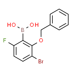 ChemSpider 2D Image | (2-benzyloxy-3-bromo-6-fluoro-phenyl)boronic acid | C13H11BBrFO3