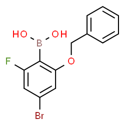 ChemSpider 2D Image | (2-(benzyloxy)-4-bromo-6-fluorophenyl)boronic acid | C13H11BBrFO3