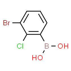 ChemSpider 2D Image | 3-bromo-2-chloro-phenylboronic acid | C6H5BBrClO2