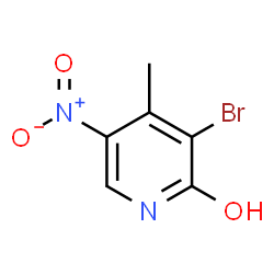 ChemSpider 2D Image | 3-bromo-4-methyl-5-nitropyridin-2-ol | C6H5BrN2O3