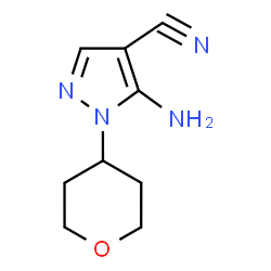 ChemSpider 2D Image | 5-Amino-1-(tetrahydro-2H-pyran-4-yl)-1H-pyrazole-4-carbonitrile | C9H12N4O