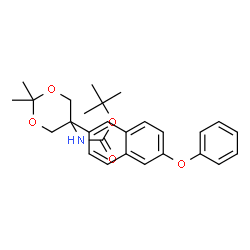 ChemSpider 2D Image | 2-Methyl-2-propanyl [2,2-dimethyl-5-(6-phenoxy-2-naphthyl)-1,3-dioxan-5-yl]carbamate | C27H31NO5