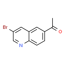 ChemSpider 2D Image | 1-(3-Bromo-6-quinolinyl)ethanone | C11H8BrNO