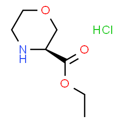 ChemSpider 2D Image | ethyl (S)-morpholine-3-carboxylate hydrochloride | C7H14ClNO3