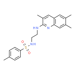 ChemSpider 2D Image | 4-Methyl-N-{2-[(3,6,7-trimethyl-2-quinolinyl)amino]ethyl}benzenesulfonamide | C21H25N3O2S