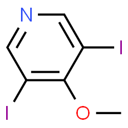 ChemSpider 2D Image | 3,5-diiodo-4-methoxypyridine | C6H5I2NO