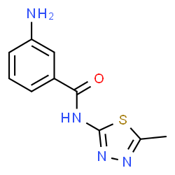 ChemSpider 2D Image | 3-Amino-N-(5-methyl-1,3,4-thiadiazol-2-yl)benzamide | C10H10N4OS