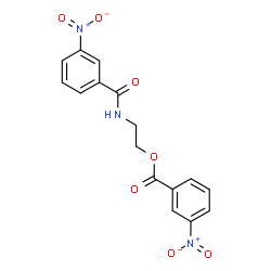 ChemSpider 2D Image | 2-[(3-Nitrobenzoyl)amino]ethyl 3-nitrobenzoate | C16H13N3O7