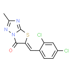 ChemSpider 2D Image | (5Z)-5-(2,4-Dichlorobenzylidene)-2-methyl[1,3]thiazolo[3,2-b][1,2,4]triazol-6(5H)-one | C12H7Cl2N3OS