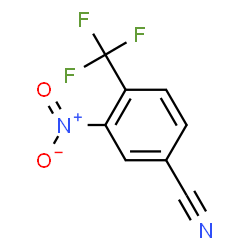 ChemSpider 2D Image | 3-Nitro-4-(trifluoromethyl)benzonitrile | C8H3F3N2O2