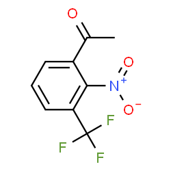 ChemSpider 2D Image | 1-[2-Nitro-3-(trifluoromethyl)phenyl]ethanone | C9H6F3NO3