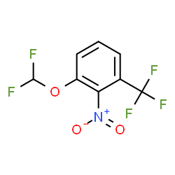 ChemSpider 2D Image | 1-(Difluoromethoxy)-2-nitro-3-(trifluoromethyl)benzene | C8H4F5NO3