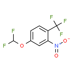 ChemSpider 2D Image | 4-(Difluoromethoxy)-2-nitro-1-(trifluoromethyl)benzene | C8H4F5NO3