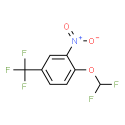 ChemSpider 2D Image | 1-(Difluoromethoxy)-2-nitro-4-(trifluoromethyl)benzene | C8H4F5NO3