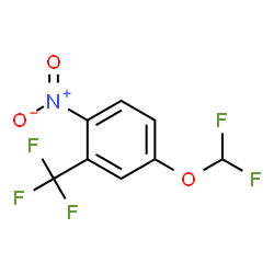ChemSpider 2D Image | 4-(Difluoromethoxy)-1-nitro-2-(trifluoromethyl)benzene | C8H4F5NO3