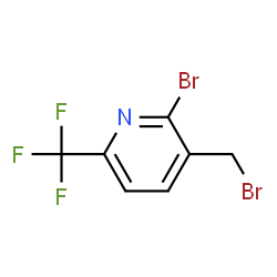 ChemSpider 2D Image | 2-Bromo-3-(bromomethyl)-6-(trifluoromethyl)pyridine | C7H4Br2F3N