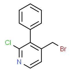 ChemSpider 2D Image | 4-(Bromomethyl)-2-chloro-3-phenylpyridine | C12H9BrClN