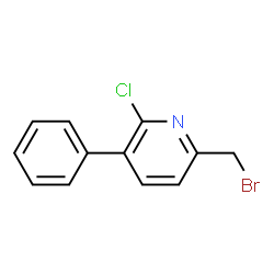 ChemSpider 2D Image | 6-(Bromomethyl)-2-chloro-3-phenylpyridine | C12H9BrClN