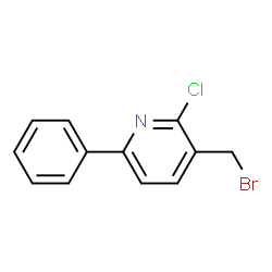ChemSpider 2D Image | 3-(Bromomethyl)-2-chloro-6-phenylpyridine | C12H9BrClN