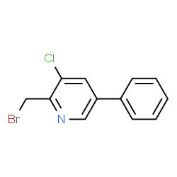 ChemSpider 2D Image | 2-(Bromomethyl)-3-chloro-5-phenylpyridine | C12H9BrClN