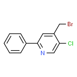 ChemSpider 2D Image | 4-(Bromomethyl)-5-chloro-2-phenylpyridine | C12H9BrClN