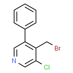 ChemSpider 2D Image | 4-(Bromomethyl)-3-chloro-5-phenylpyridine | C12H9BrClN