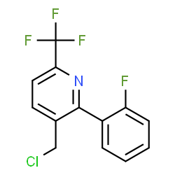 ChemSpider 2D Image | 3-(Chloromethyl)-2-(2-fluorophenyl)-6-(trifluoromethyl)pyridine | C13H8ClF4N