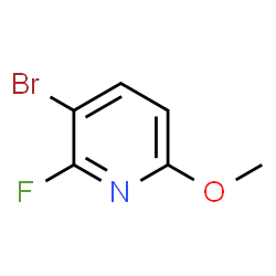 ChemSpider 2D Image | 3-Bromo-2-fluoro-6-methoxypyridine | C6H5BrFNO