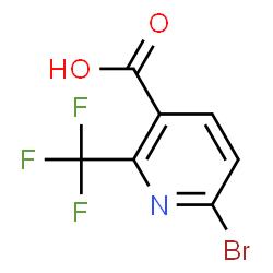 ChemSpider 2D Image | 6-Bromo-2-(trifluoromethyl)nicotinic acid | C7H3BrF3NO2