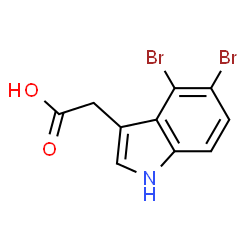ChemSpider 2D Image | (4,5-Dibromo-1H-indol-3-yl)acetic acid | C10H7Br2NO2