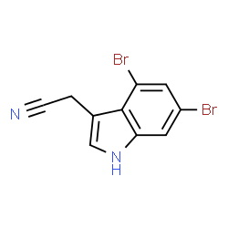 ChemSpider 2D Image | 4,6-Dibromo-1H-indole-3-acetonitrile | C10H6Br2N2