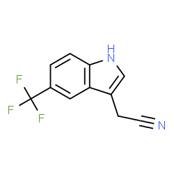 ChemSpider 2D Image | [5-(Trifluoromethyl)-1H-indol-3-yl]acetonitrile | C11H7F3N2