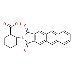 ChemSpider 2D Image | (1R,2R)-2-(1,3-dioxo-1H-naphtho[2,3-f]isoindol-2(3H)-yl)cyclohexanecarboxylic acid | C23H19NO4