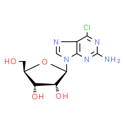 ChemSpider 2D Image | 6-Chloro-9-(beta-D-glycero-pentofuranosyl)-9H-purin-2-amine | C10H12ClN5O4