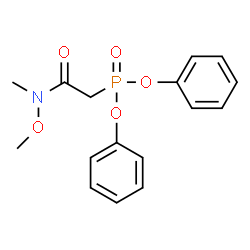 ChemSpider 2D Image | diphenyl {[methoxy(methyl)carbamoyl]methyl}phosphonate | C16H18NO5P