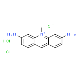 ChemSpider 2D Image | 3,6-Diamino-10-methylacridinium chloride hydrochloride (1:1:2) | C14H16Cl3N3